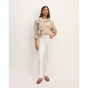 Everlane Jeans Womens 26 White High Rise Skinny Leg Ankle Denim Jeans Stretch